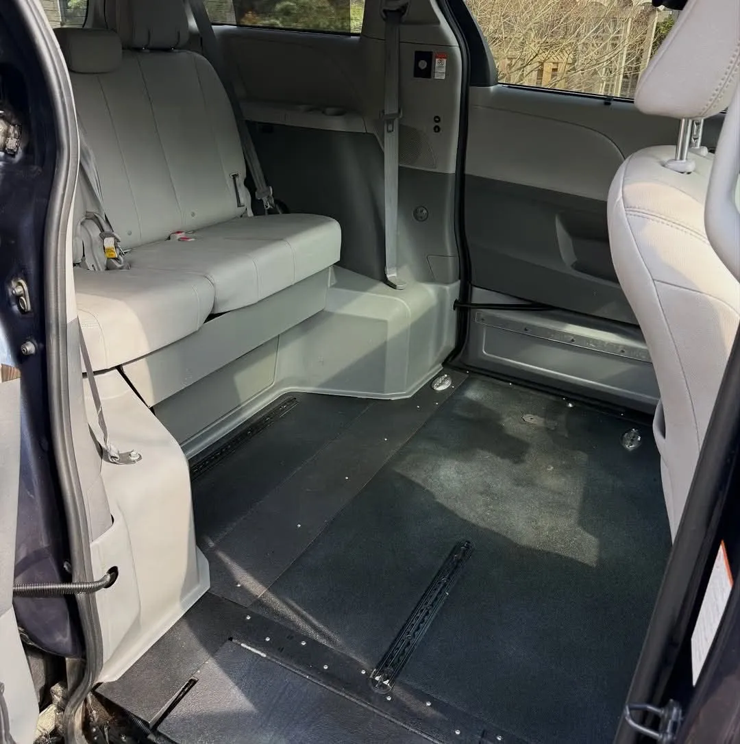 Toyota Sienna rear interior after cleaning
