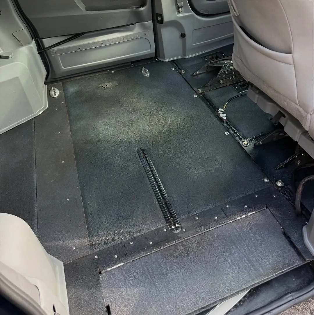 Toyota Sienna floor after cleaning